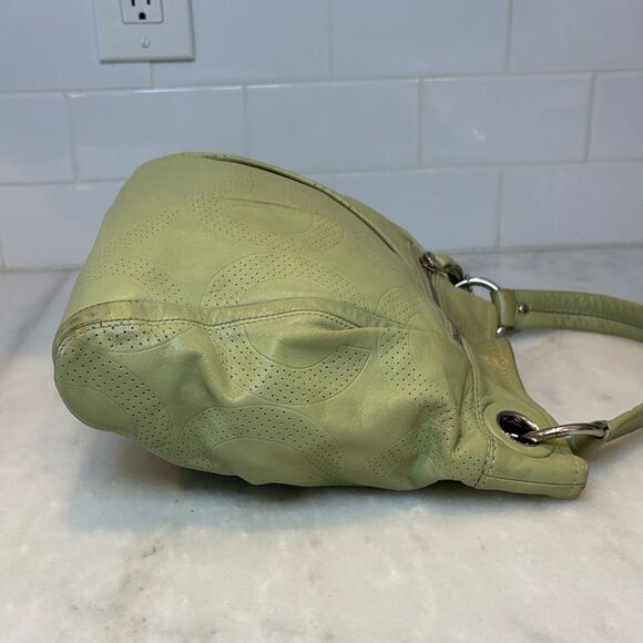 Coach Bag Purse Handbag Leather Parker Perforated Signature OpArt Hobo Crossbody - Picture 8 of 16